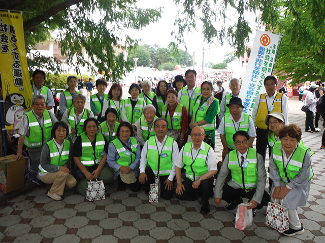 楽天モバイルパーク宮城における啓発活動(仙台保護観察所、宮城野地区保護司会、社明榴岡地区)